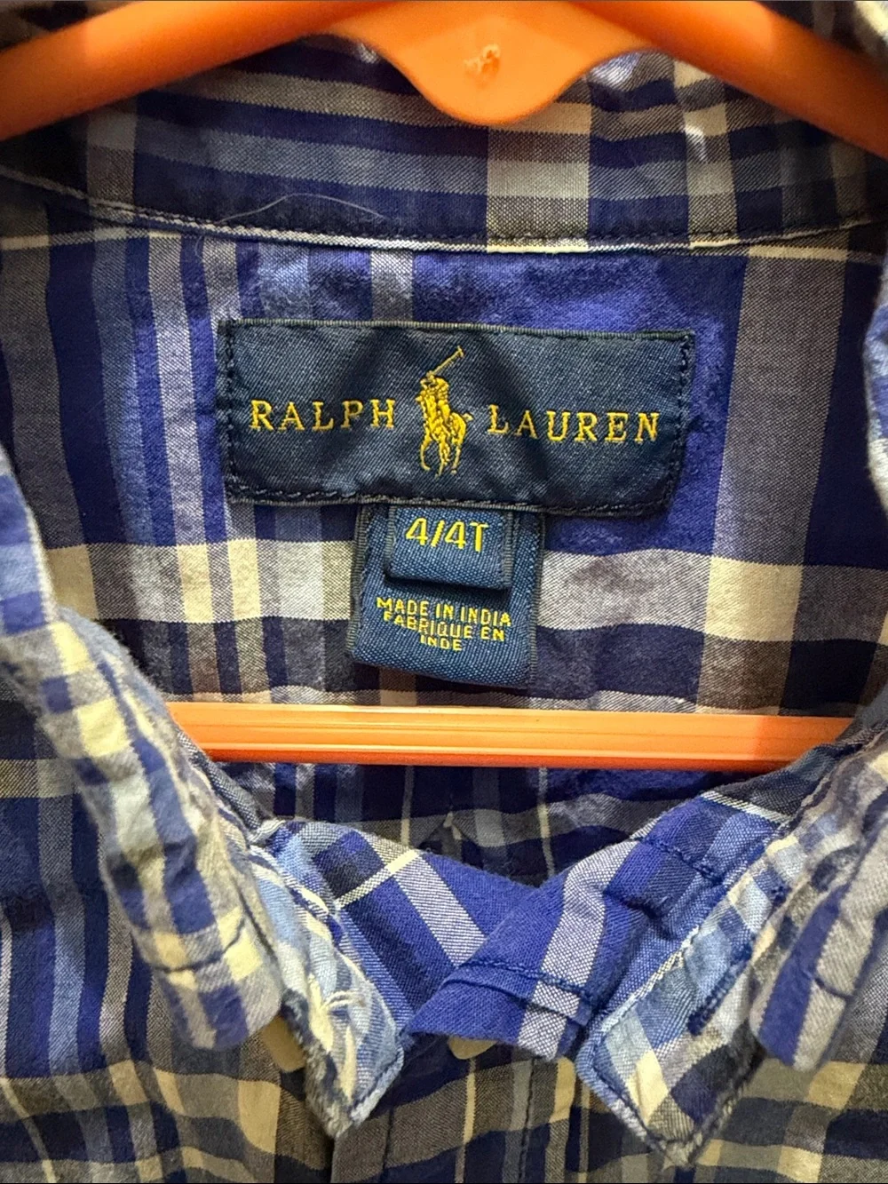 Ralph Lauren Blue Plaid Button-Down Shirt